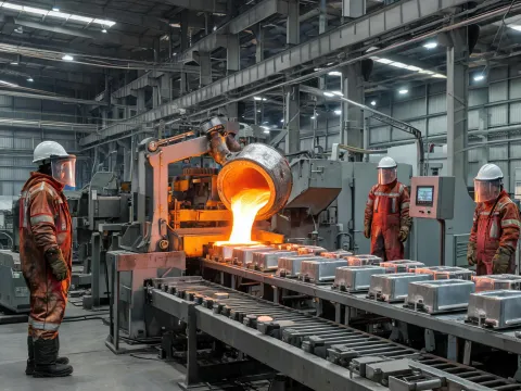 Aluminum casting line